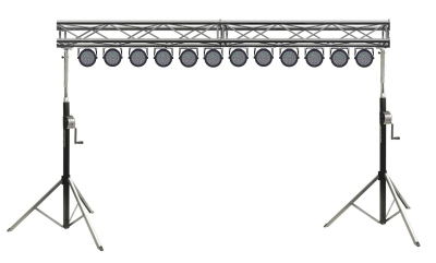 Rent Basic 8 Dance Light Show Package With Eight Par 64 Lights and Two Stands