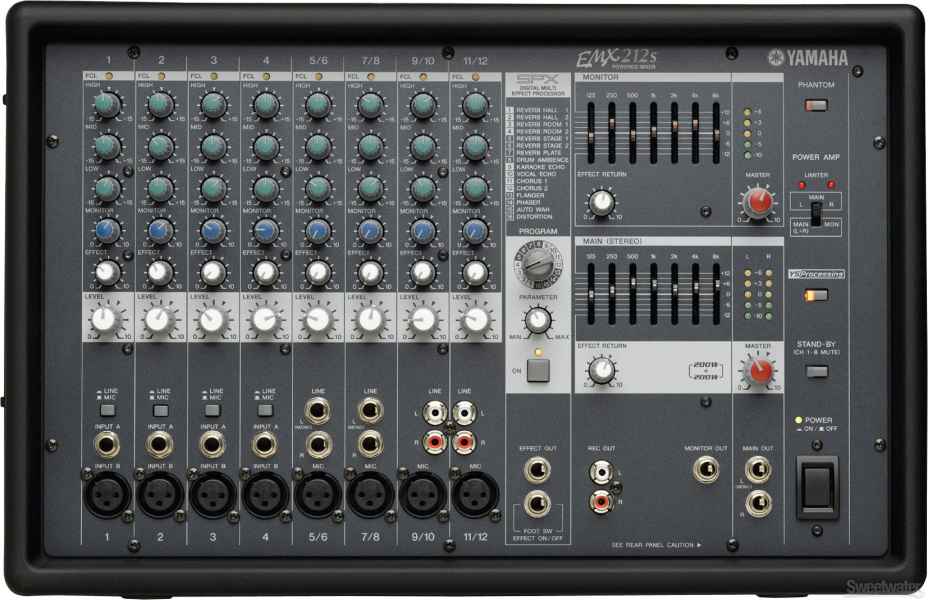 Yamaha EMX212S 8 Channel Powered Mixer