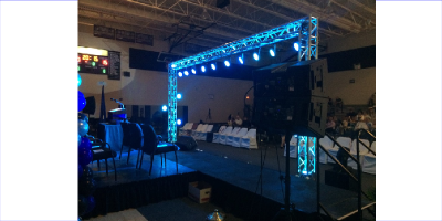 Aluminum and Pole Truss Rentals for Disc Jockeys, Live Music, Trade Shows and Theater