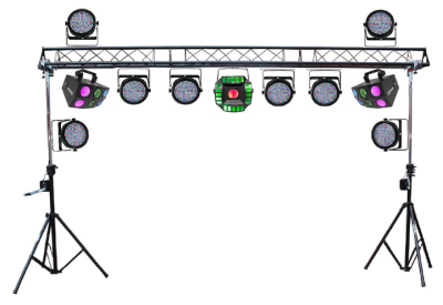High Energy DJ Dance Light Show With Three Effects, Eight Par 64's and Truss - $300
